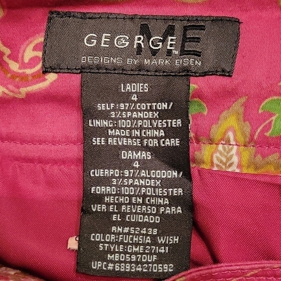 GEORGE ME Pink A-line Paisley Pleated Flare Mini Skirt - Picture 2 of 3